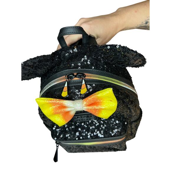 Loungefly Mickey Mouse Sequin Candy Corn Mini Backpack - Picture 5 of 6